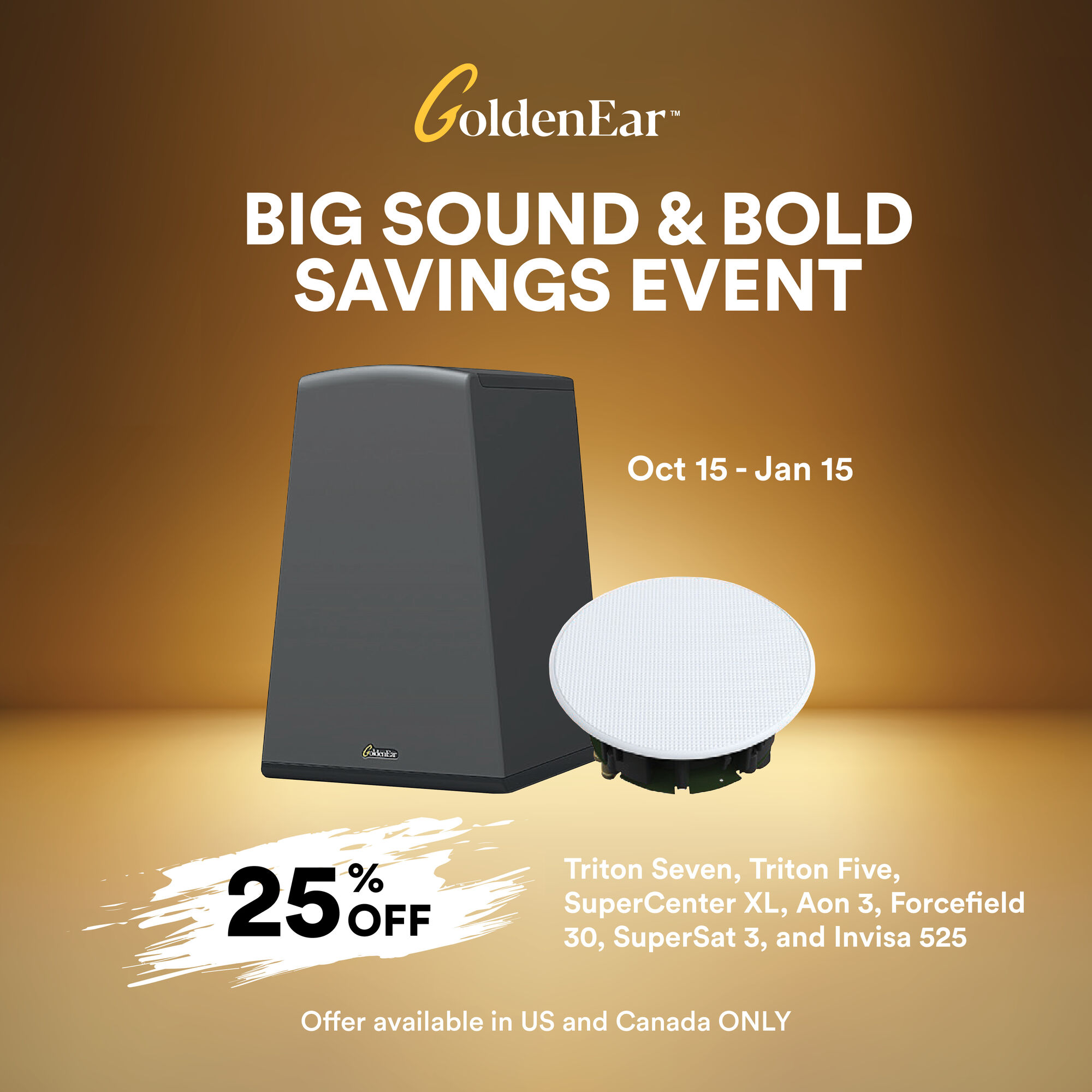 25% off GoldenEar